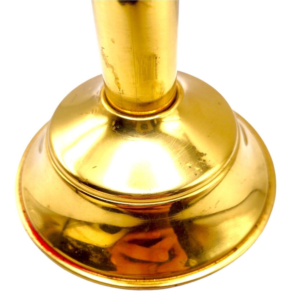 Vintage Gold Brass Candle Stick Holder Oil Lamp Base 6.5" Made In England - Picture 9 of 16